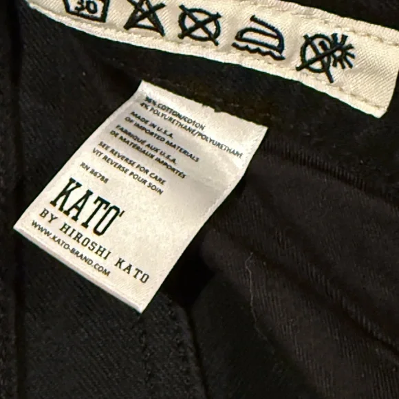 Hiroshi Kato “The Needle” Skinny Fit Selvedge Jeans – Black Men’s Size 33
